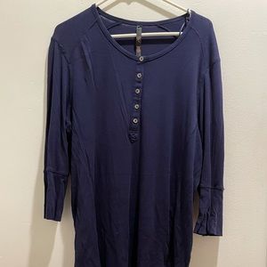 Melissa McCarthy high to low blue top tunic dress